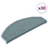 vidaXL Covorașe pentru scări, 30 buc., 65x24x4 cm, albastru marin, semirotunde, mari 3365758