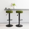 VidaXL Scaune de bar, 2 buc., verde deschis, catifea 332997