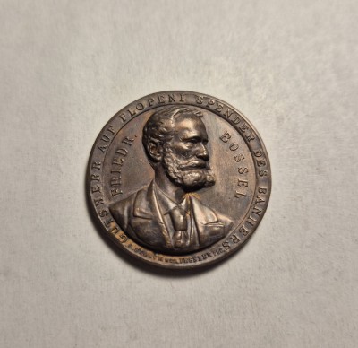 Medalie Fiedrich Bossel Industrias din Plopeni 1894 Rara foto
