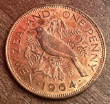 C50 - Moneda foarte veche - Noua Zeelanda - 1 penny - 1964