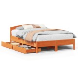 Cumpara ieftin Cadru de pat fara saltea, maro ceruit 150x200 cm lemn masiv pin