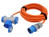 Prelungitor alimentare Goobay 10m 3G2,5mm&sup2; 16A gumă portocalie 76266