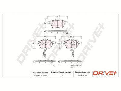 Dr!ve+ DP1010.10.0800 set placute frana,frana disc foto
