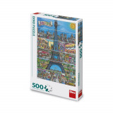 Cumpara ieftin Puzzle Turnul Eiffel, 500 piese &ndash; DINO TOYS