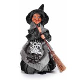 Cumpara ieftin Figurina Halloween Vrajitoare Befana cu recipient pentru dulciuri II cm9,5x11x18H