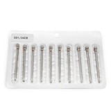 Set de 5 unități: Capăt de freză de diamant pentru cuticule, bilă, br&acirc;u roșu, 001/040R