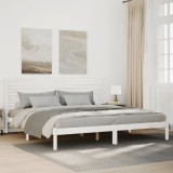 vidaXL Cadru pat foarte lung fără saltea, alb, 200x220 cm lemn masiv