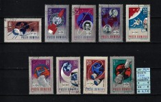 Timbre Rom&amp;acirc;nia, 1967 | 10 ani de explorare a spaţiului cosmic - Cosmos | aph foto