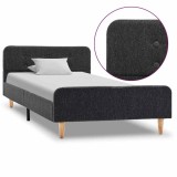 Cumpara ieftin Cadru de pat, gri inchis, 90 x 200 cm, panza de sac