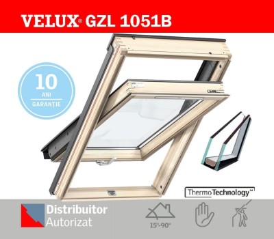 Fereastra mansarda VELUX GZL 1051B cu maner jos foto