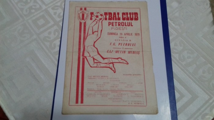 program Petrolul Pl. - Gaz M. Medias