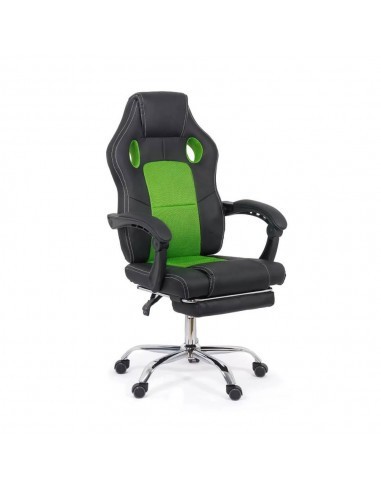 Scaun directorial gaming OFF 3091, piele ecologica/mesh, suport picioare ajustabil, rotativ, 120 kg