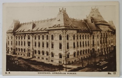 BUCURESTI , MINISTERUL LUCRARILOR PUBLICE , CARTE POSTALA ILUSTRATA , PERIOADA INTERBELICA foto