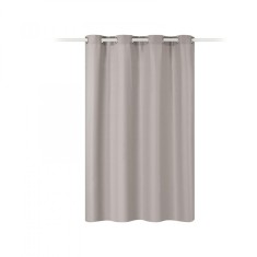 Draperie opaca Stella cu inele Jemidi, 140 x 175 cm, Gri, Poliester, 55283.25.02