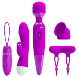 Pretty Love Purple Desire - Set 5 Accesorii Erotice din Silicon, Orion
