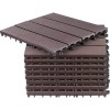 Podea de gradina din plastic, set 9 buc, 31x31 cm, maro inchis, Strend Pro GartenVIP DiyLine