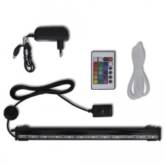 Lumină subacvatică LED cu Bule pentru Acvariu RGB 32 cm