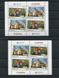 2017 , ROMANIA , Lp 2142 e , EUROPA 2017 , Castele , pereche de blocuri T1 + T2 - MNH