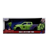 Jada Marvel Set Figurina Hulk Si Masinuta Metalica Ram 1500 2014 Scara 1:24, Jada Toys