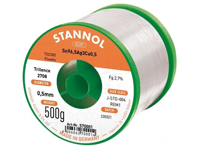 S&acirc;rmă de Lipit Fără Plumb 0,5mm 500g
