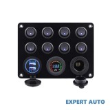 Panou intrerupatoare: priza, voltmetru, 8 intrerupatoare si usb spa40 12v 20a Alta marca Alt model #7