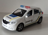 Macheta Renault Sandero mk2 (Dacia) Politia Ukraina - TechnoPark 1/32, 1:32