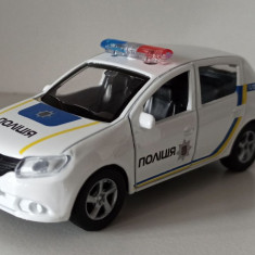 Macheta Renault Sandero mk2 (Dacia) Politia Ukraina - TechnoPark 1/32