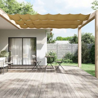 vidaXL Copertină verticală, bej, 100x1000 cm, țesătură Oxford 148260 foto