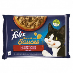 FELIX Sensations Sauces pliculețe, selecție delicioasă în sos 4 x 85 g