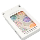Set 6 decoratiuni pentru unghii, multicolor