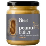 Crema de Arahide Crunchy Bio 250g Obio - 100% Arahide, Fara Sare, Fara Gluten, Certificat Ecologic