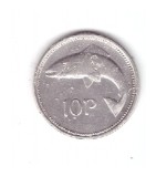 Moneda Irlanda 10 pence 1993, cu lovituri pe revers, curata