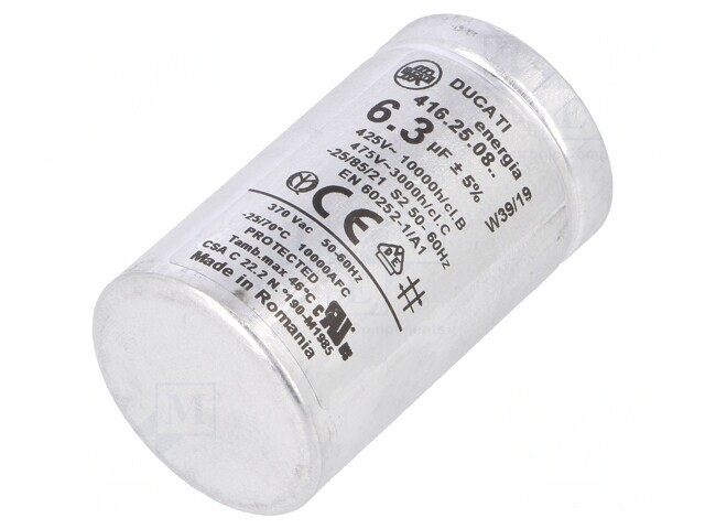 Condensator Motor 6,3uF 425VAC &plusmn;5%