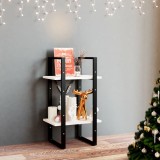Cumpara ieftin Bibliotecă cu 2 rafturi, alb, 40x30x70 cm, lemn masiv de pin
