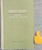Despre Spiritul Legilor, Vol. 1, Montesquieu - Editura Stiintifica 1964, Coperta Cartonata, 530 Pagini