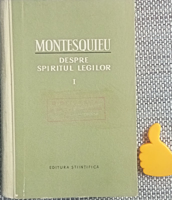 Despre spiritul legilor, vol. 1 Montesquieu foto