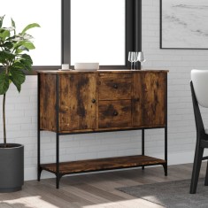vidaXL Servantă, stejar fumuriu, 100x36x85 cm, lemn prelucrat