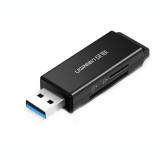 Cumpara ieftin CARD READER extern Ugreen &amp;quot;CM104&amp;quot; interfata USB 3.0 citeste/scrie: SD microSD viteza pana la 480Mbps suporta carduri maxim 2 TB plastic blac