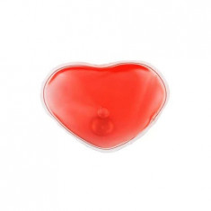 Incalzitor pentru maini reutilizabil, forma de inima, 9x8.5cm - Rosu