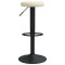 Scaune de bar, 2 buc., crem, catifea - 3