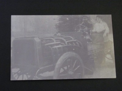 Automobil de Epocă cu Piloți - Carte Poștală Franța ,Necirculată foto