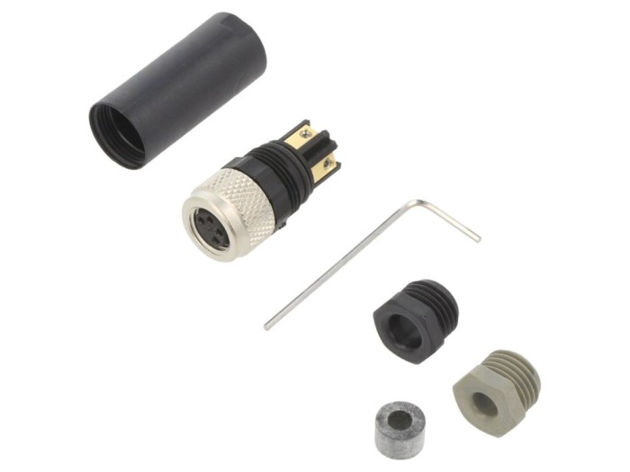 Conector M8 mamă pe cablu IP67 30V