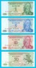 Transnistria Set 4x (p#16+17+18+19) 1+5+10+50 Ruble 1993-94 UNC &#039;Generalul Suvorov&#039;
