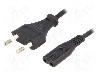Cablu alimentare AC, 1.8m, 2 fire, culoare negru, CEE 7/16 (C) mufa, IEC C7 mama, ESPE -
