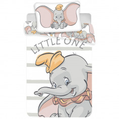 Lenjerie de pat Disney Dumbo, 2 Piese, 100x135cm, 40x60cm, 100% Bumbac