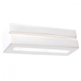 Lampă De Perete Vega Albă Ceramică 1 Bec Dreptunghiular Modern De Interior