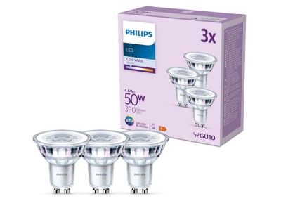 Set 2 Becuri spot PHILIPS LED clasic, alb rece 4000K - GU10, 50W - RESIGILAT foto