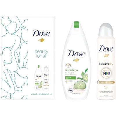 Set cadou Dove Refresh: Gel de dus 250 ml + Deodorant 150 ml foto