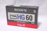 Caseta video Sony Video8 HG60 PAL Video 8 Metal - sigilata