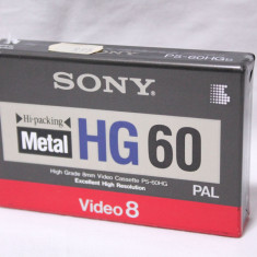 Caseta video Sony Video8 HG60 PAL Video 8 Metal - sigilata